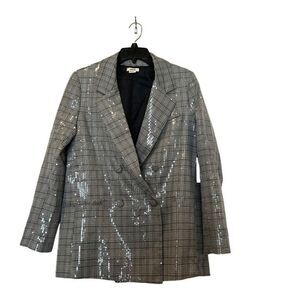 Jason Wu Sequined Double breast blazer Gray Sz.S NWT